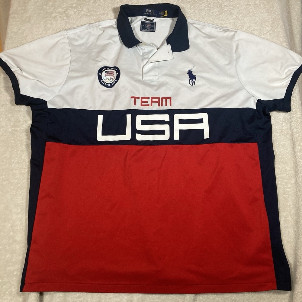 Polo by Ralph Lauren Team USA Polo Shirt - White, Navy, Red